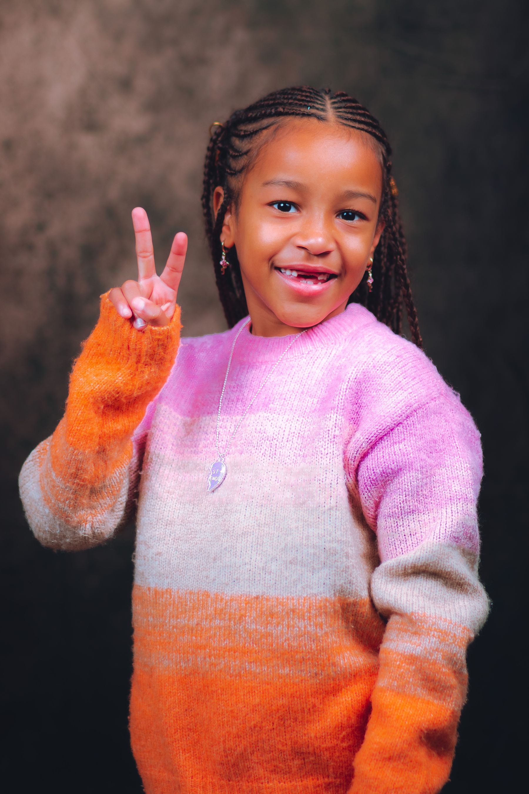 Young model with braids in golden light